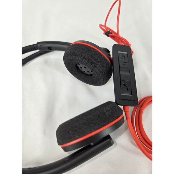 POLY POLYCOM BLACKWIRE 3200 SERIES USB DUAL HEADSET, MIC, VOLUME & MUTE CONTROLS - Picture 4 of 6